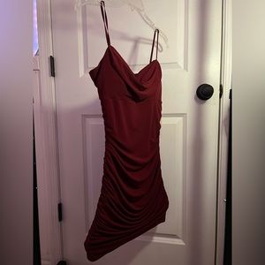 Emerald Sundae Burgundy Bodycon Dress